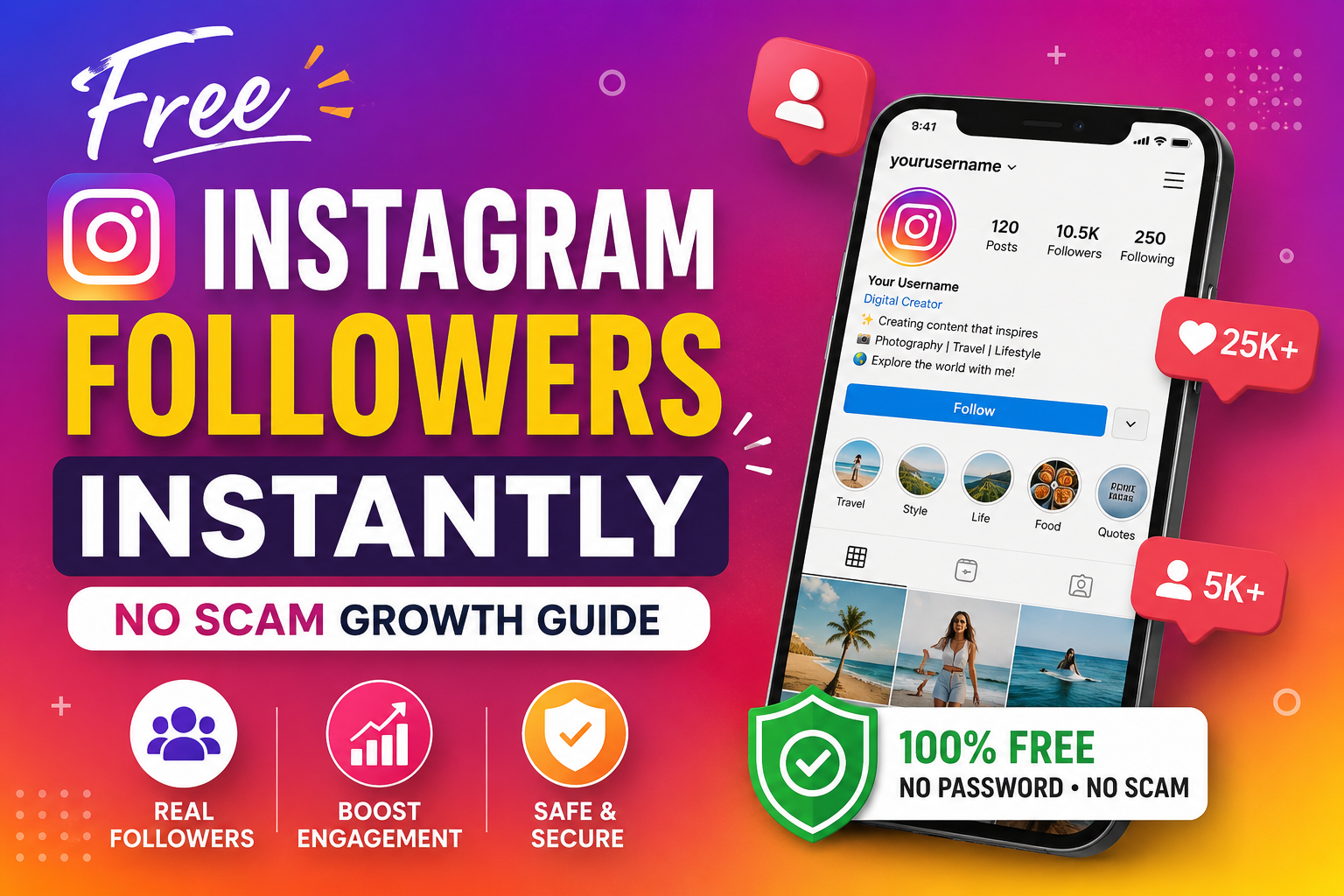 Free Instagram Followers Instantly: No Scam Growth Guide (2026)