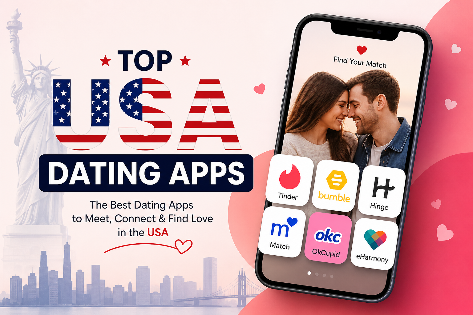 Top 10 USA Dating Apps (2026): How To Launch Your Own A Million-Dollar Matchmaking App