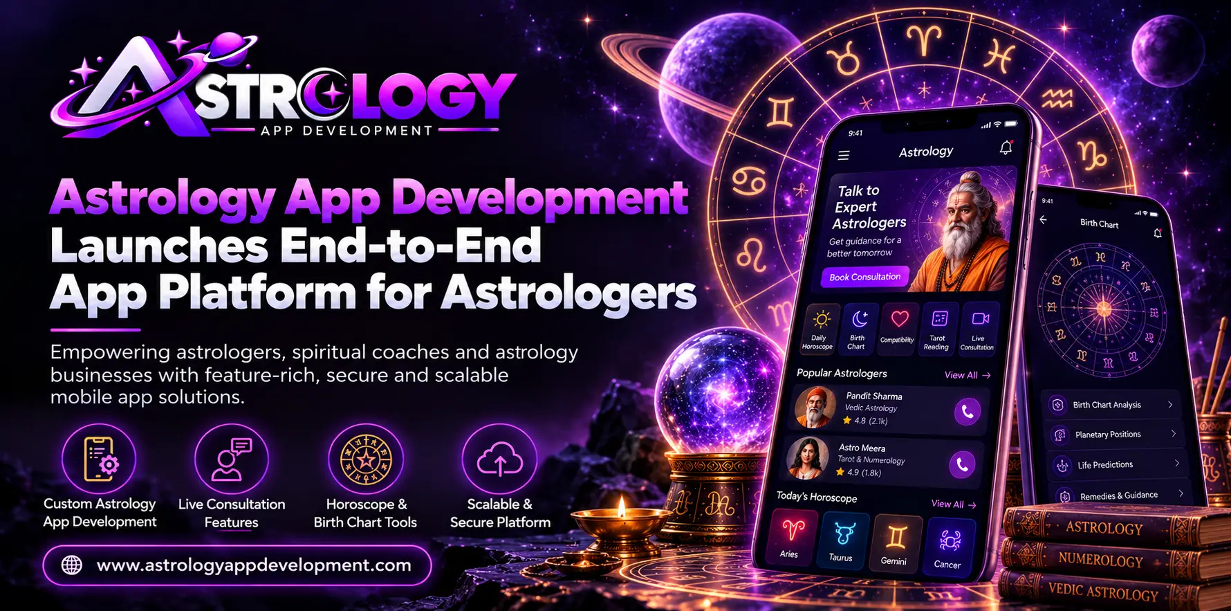 Astrology App Development Launches End-to-End App Platform for Astrologers, Startups and Temples